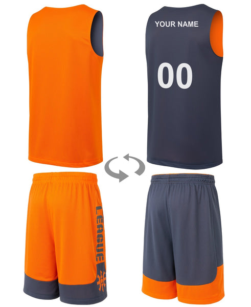 Lade das Bild in den Galerie-Viewer, gris et orange maillot de basket
